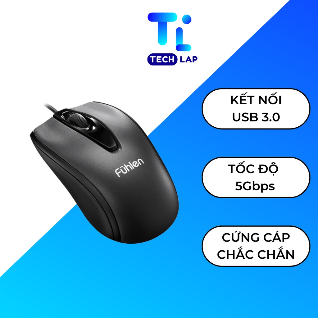 Chuột có dây Fuhlen L102 Cho Máy tính/Laptop kết nối USB dành cho văn phòng Chính hãng - Bảo hành 12 tháng | BigBuy360 - bigbuy360.vn