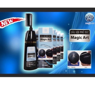 Dầu Gội Phủ Bạc Magic Art - Lược Nhuộm Tóc Thông Minh