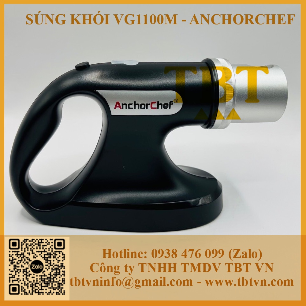 Súng khói tạo khói cho thức ăn, ly cocktail hãng AnchorChef VG1100M
