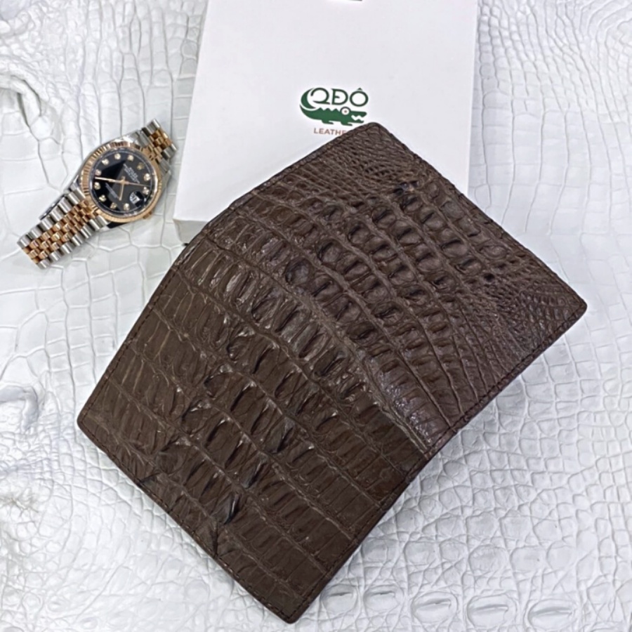 Ví Nam Dạng Đứng Da Cá Sấu Một Mặt 2DO LEATHER Da V20 Kích Thước  Quà Tặng Cho Người Thân, Sang Trọng, Chính