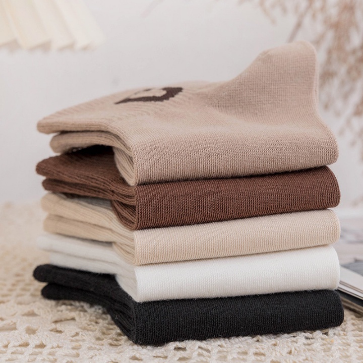 Tất vớ nam nữ cổ trung basic 3B chữ C chất cotton pha thoáng khí, khử mùi, êm chân [ Ảnh thật]