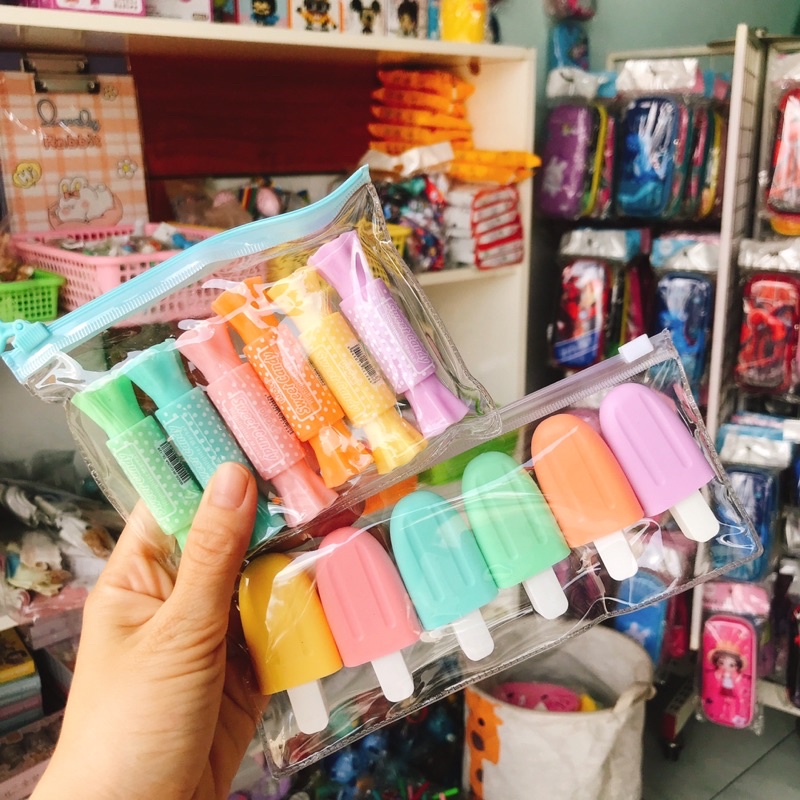 [Chuyên sỉ] Set 6 bút dạ quang dễ thương