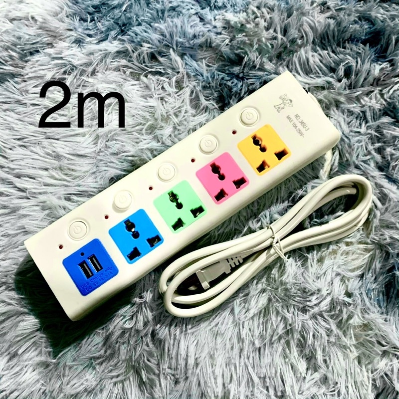 Ổ Cắm Điện Đa Năng Tích Hợp 4 Ổ Điện và 2 Cổng Sạc USB 5v-1A.2,1A