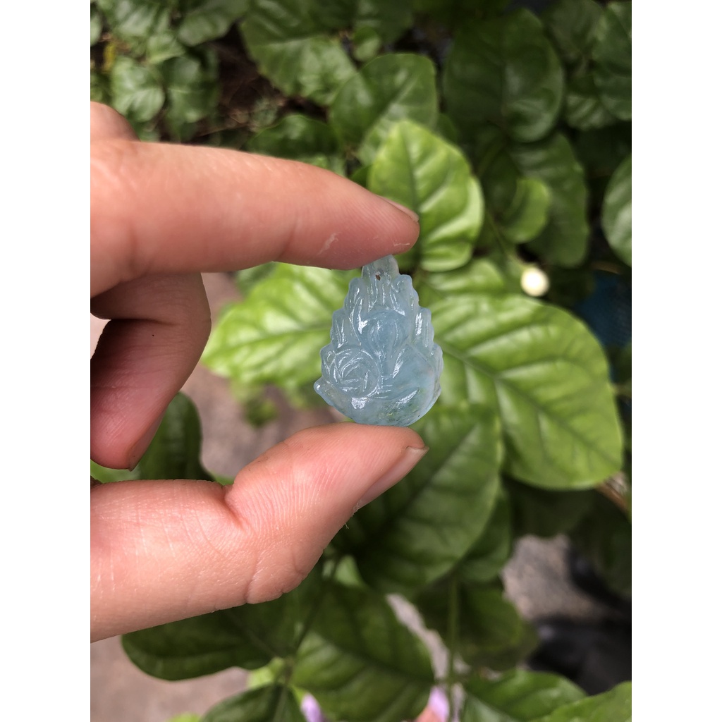 Bà Hồ Ly Chúa ôm hoa đá Aquamarine xanh dương x Tặng kèm túi đựng HL150 - Hợp mệnh Mộc, Thủy