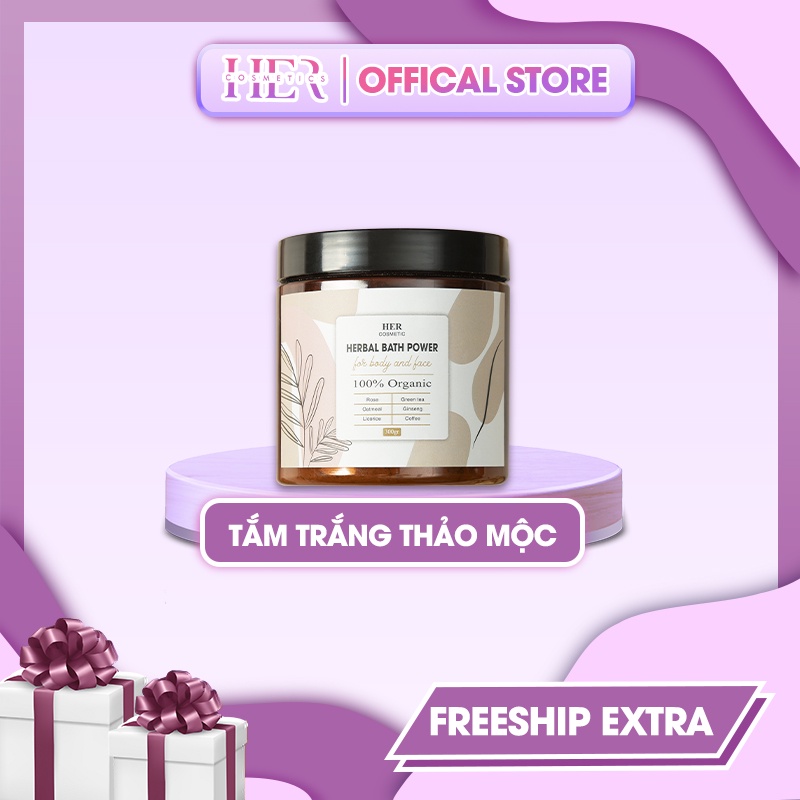 Bột Tắm Trắng Thảo Mộc Trắng Da Toàn Thân Chuẩn Spa Dạng Hủ 300gr