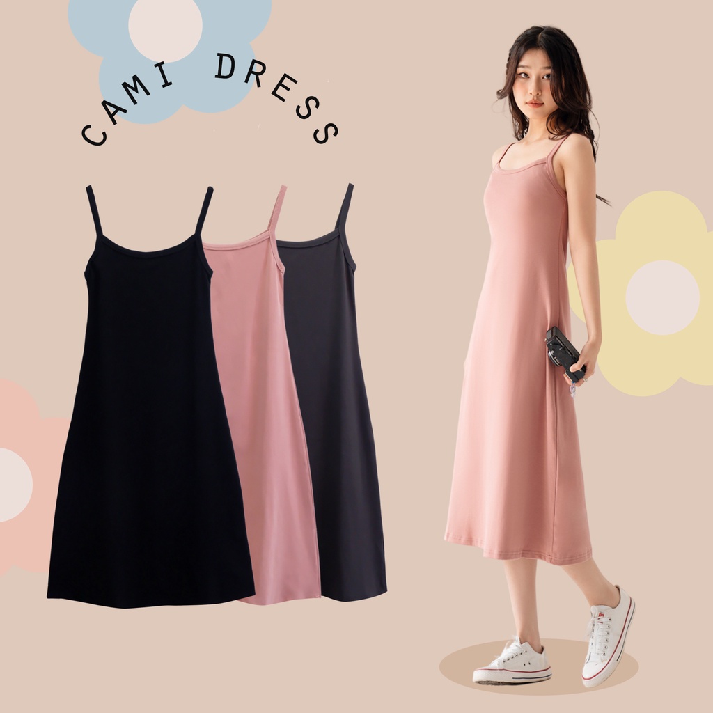 [Mã FADEP2212 giảm 10k đơn từ 99k] BLEUBIRD Váy 2 dây cotton Cami Dress