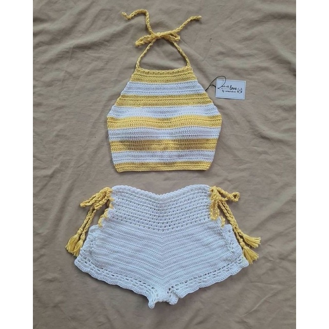 BIKINI LEN MÓC YẾM SỌC NGANG QUẦN