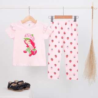 Đồ ngủ bé gái tay ngắn quần dài thun cotton in hình elsa mickey - ảnh sản phẩm 4