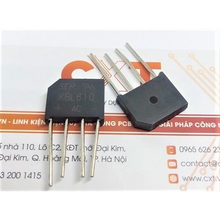 Kbl610 diode cầu 6a 1000v dip-4