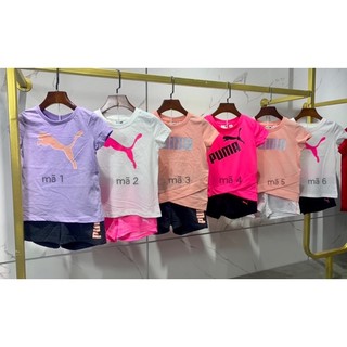 Bộ puma bé gái ngắn tay