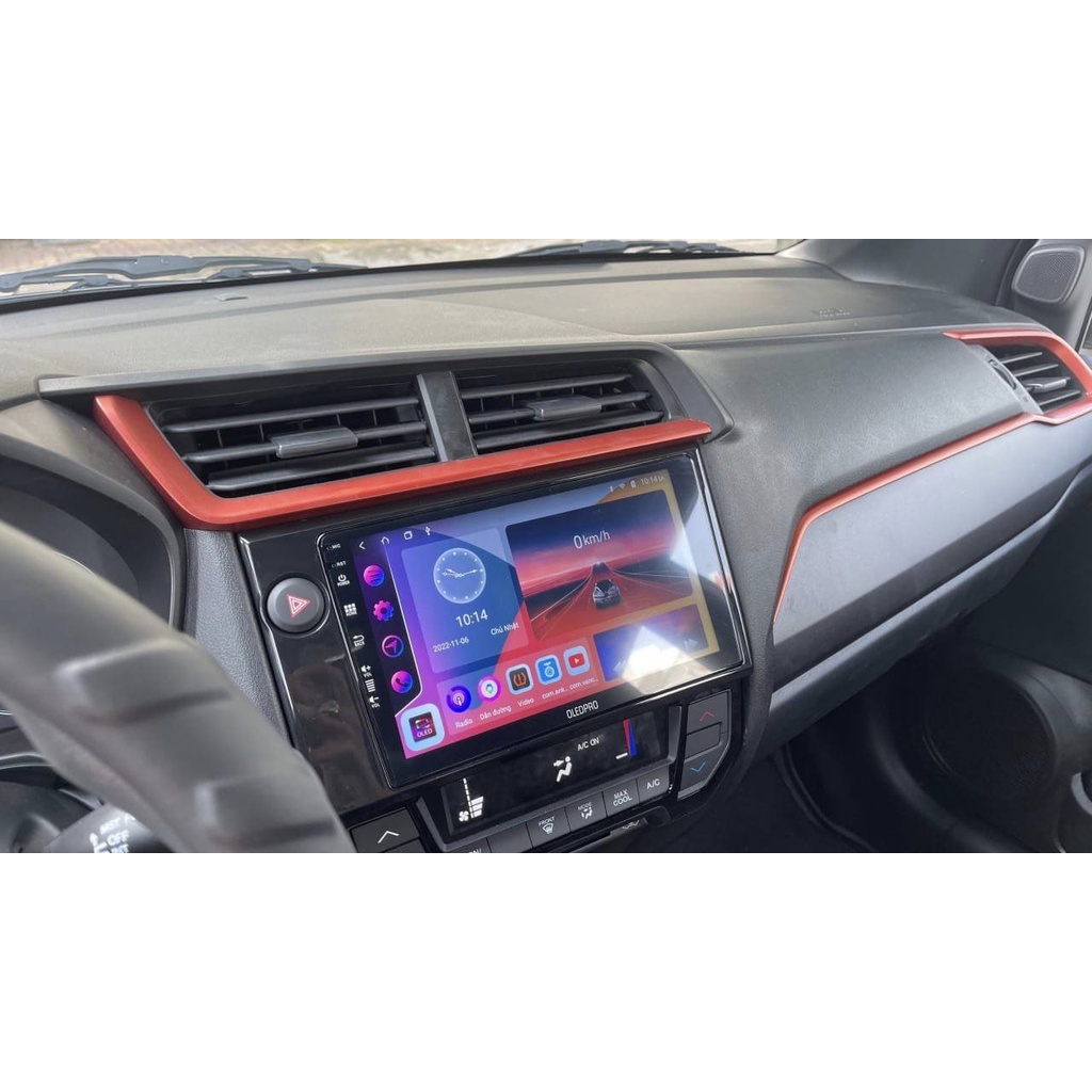 Màn hình android Oledpro xe Honda Brio 2019 2020 tặng mặt dưỡng theo xe ô tô và giắc nguồn cắm Zin