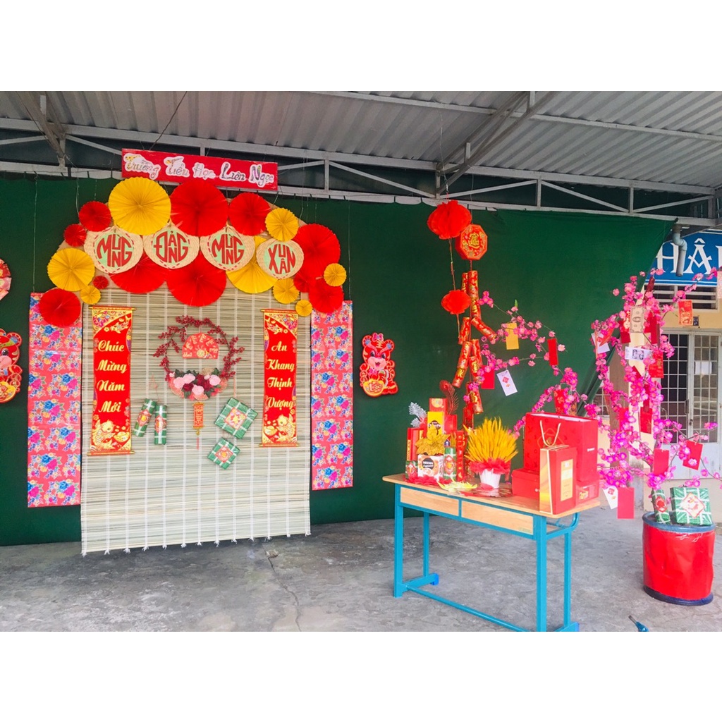 Mành tre che nắng, mành cọ trang trí sân khấu. Phông nền mành tre đỏ trang trí Tết, Lễ Hội.