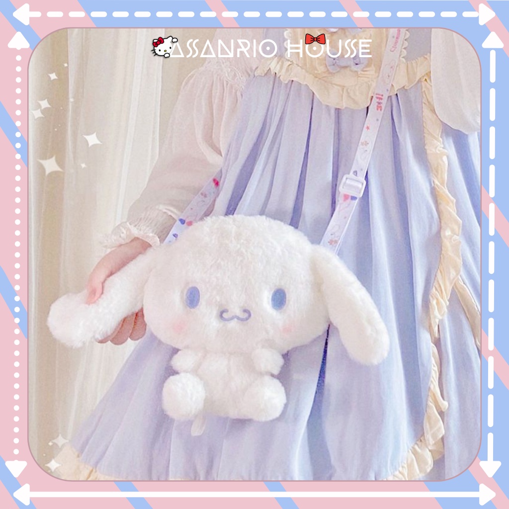 🌸Sẵn+Video🌸 Túi Cinnamoroll Cute Có Dây Đeo Họa Tiết Phong Cách Lolita Dễ Thương - Túi gấu bông ASANRIO HOUSE