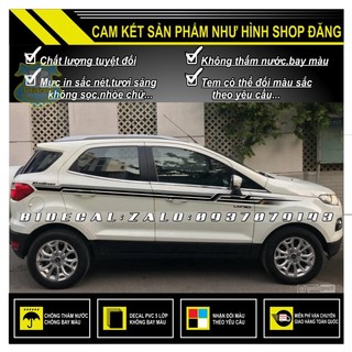 Tem dán sườn xe ô tô ecosport decal trong suốt cao cấp