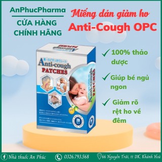 Miếng dán giảm ho thảo dược Anti-cough - giảm ho đờm, ho về đêm, viêm phế quản, giúp ấm ngực, ngủ ngon