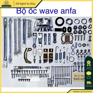 Bộ ốc và ren xe wave anpha hàng tiêu chuẩn theo xe honda