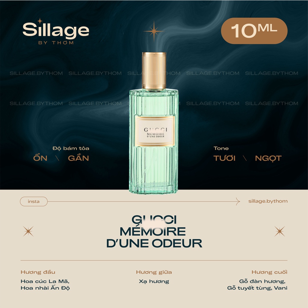 GUCCI MEMOIRE D’UNE ODEUR EDP | Mẫu thử nước hoa nữ