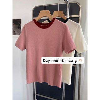 Áo len montoghi viền cổ