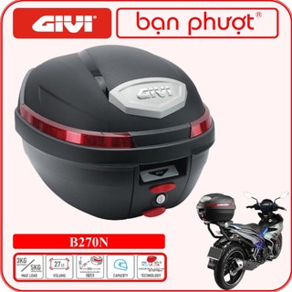 Thùng Sau Givi B270N - Thùng Givi Chính Hãng 27L Gắn Sau Xe Máy - Bạn Phượt