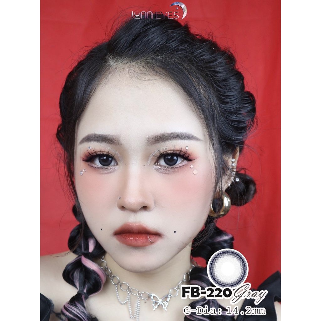 Kính áp tròng LUNA EYES FB-220 GRAY - Lens size vừa