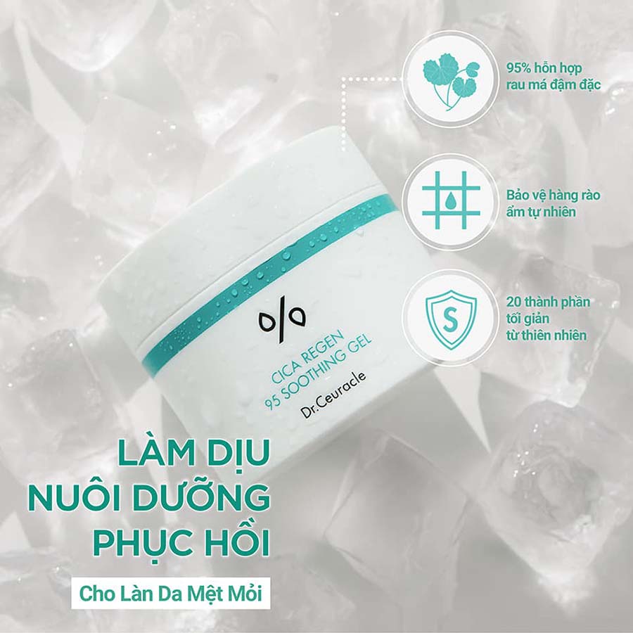 Kem Dưỡng Cica Regen 95 Soothing Gel Dr.Ceuracle 110g