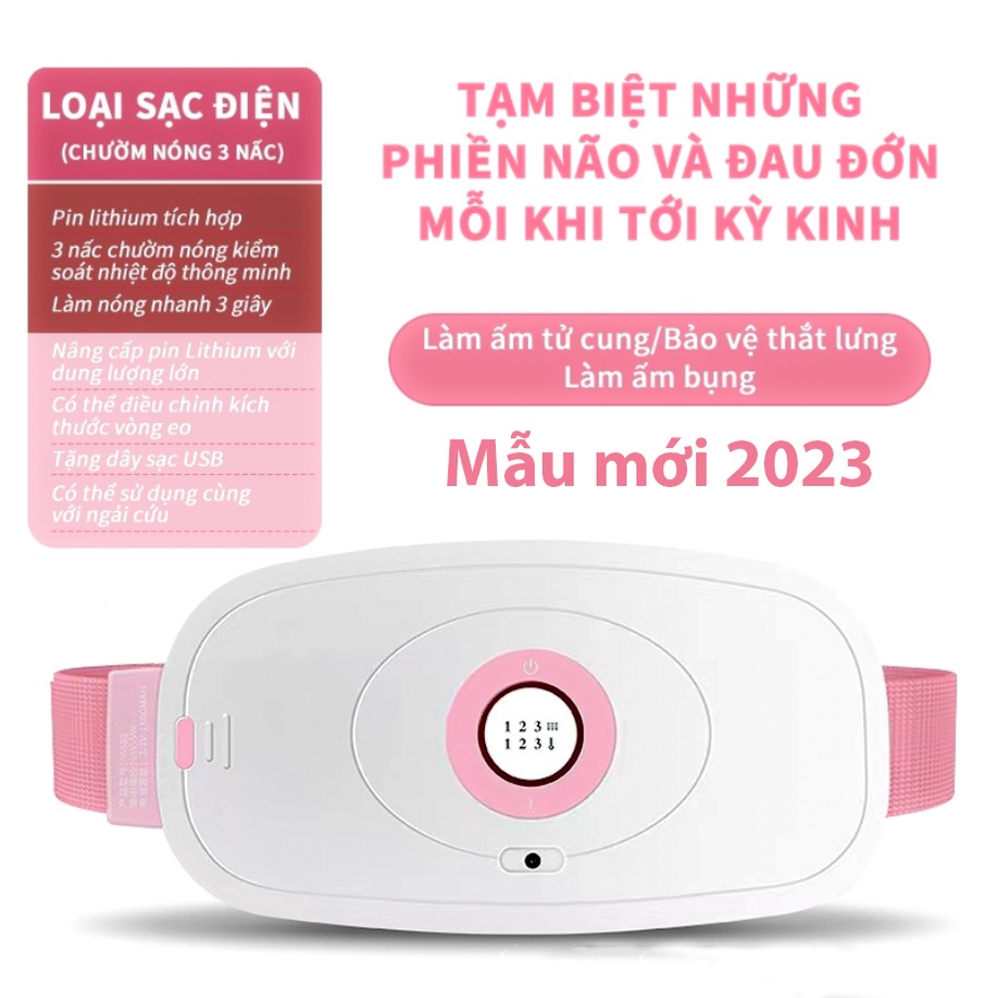 Massage Làm Ấm Bụng Giảm Đau Bụng Đau Lưng Cho Phụ Nữ Đến Kì,Chườm Nóng Giảm Đau Bụng Kinh Đai đeo thắt lưng