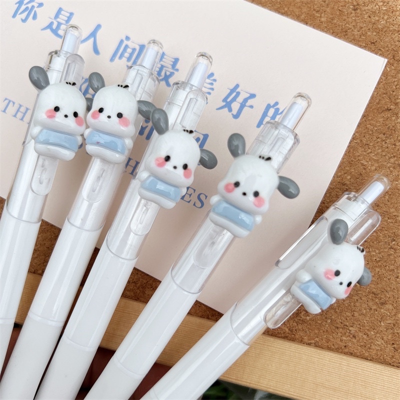Bút bi Gel bấm ngòi 0.5mm hình hoạt hình cute dễ thương mực đen vỏ hoạt hình đáng yêu