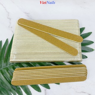 Lốc 50 dũa móng bột nhám mỹ - dũa mỏng nhám vàng độ nhám 100/100