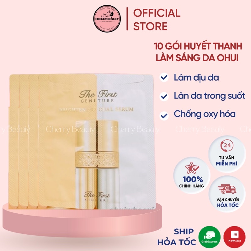 Combo 10 gói huyết thanh làm sáng da Ohui The First Brightening Dual Serum date 2026