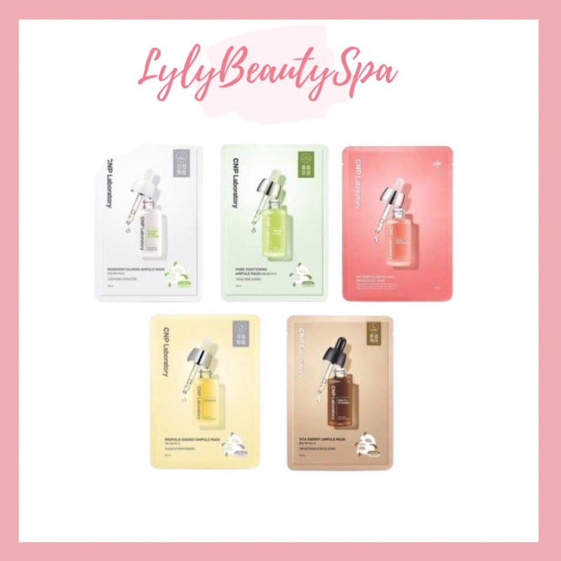 Mẫu Mới - Miếng mặt nạ dưỡng CNP Laboratory Ampule Mask 25ml, dưỡng chuyên sâu, làm trắng da 1 Miếng