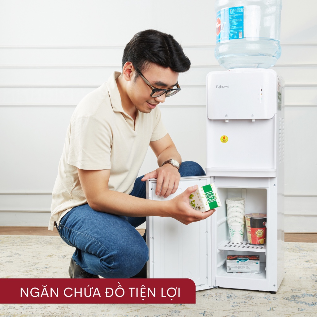 Cây nước nóng lạnh nhập khẩu FUJIHOME WD531C Làm lạnh block dưới 10 độ C - Công nghệ Nhật Bản