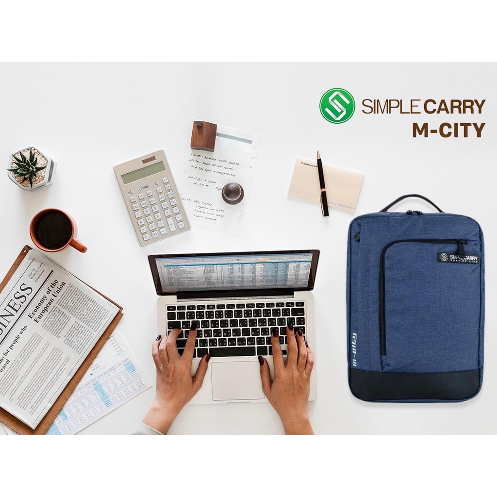 [CHÍNH HÃNG] Balo Laptop Thời Trang Công Sở Simple Carry M-City - Shine House