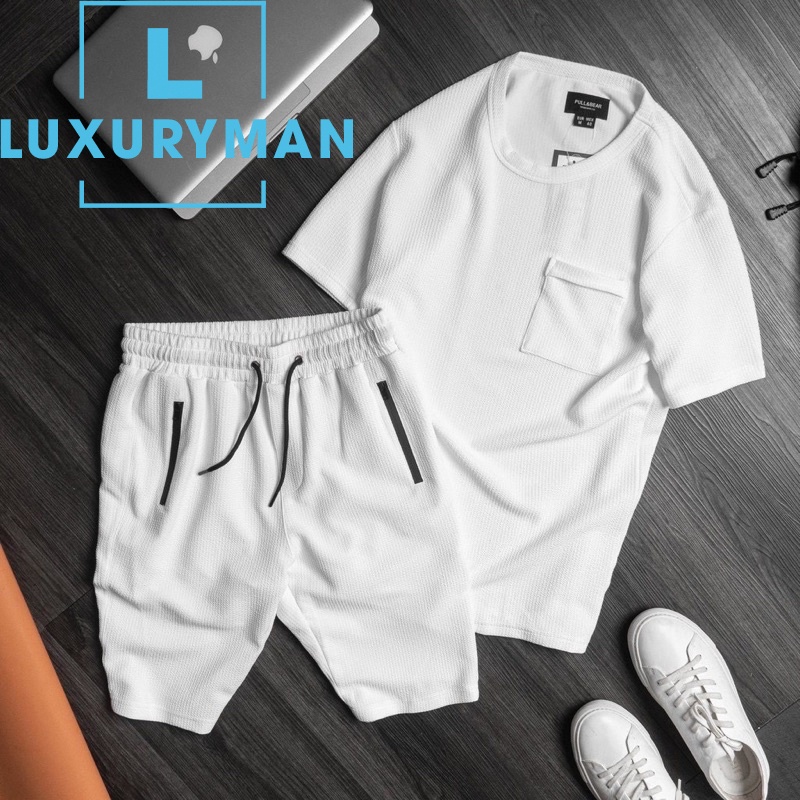 Set thể thao ngắn tay chất liệu cotton xốp co giãn thoáng mát | BigBuy360 - bigbuy360.vn