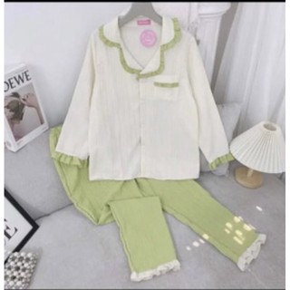 Bộ Pijama phối bèo tiểu thư
