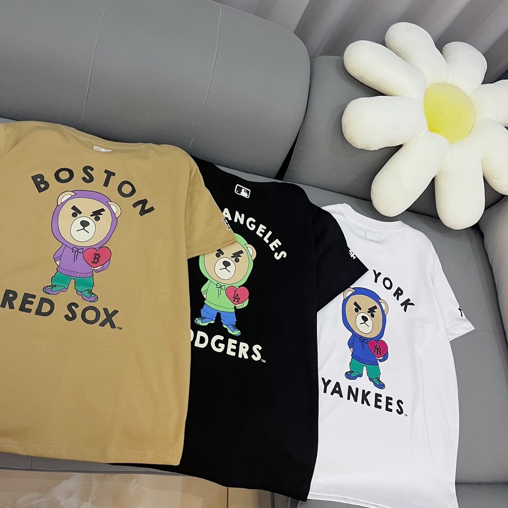 ❤❤❤ Áo Thun Ngắn Tay In Chữ MLB Thời Trang Cho Nam Nữ