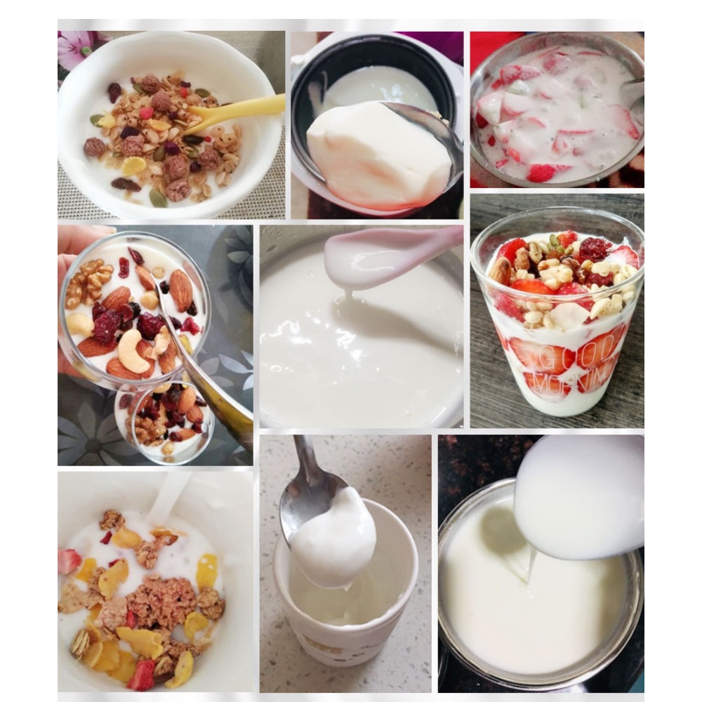 Gói lên men sữa chua giúp sữa chua lên men nhanh, đều sánh mịn, không bị tách nước