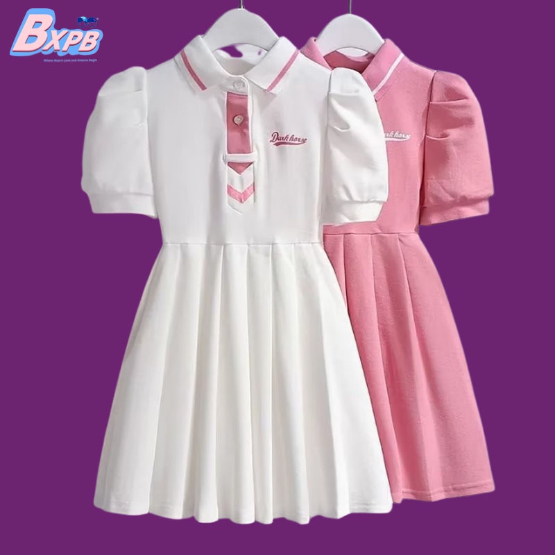 Đầm công chúa BXPB bằng cotton nguyên chất chất lượng cao phong cách Hàn Quốc thời trang mùa hè cho bé gái 110-170