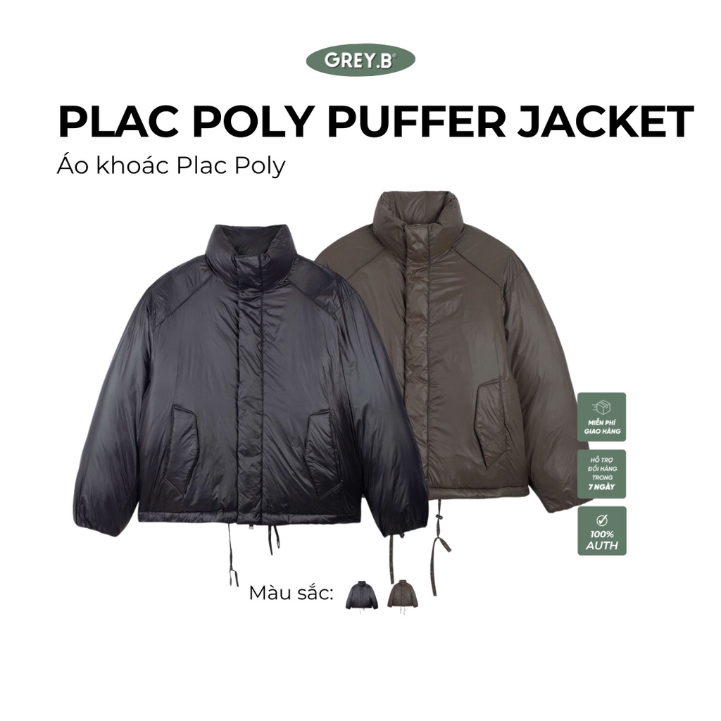 Áo Khoác Phao Plac Poly Puffer Jacket GREYB Unisex Siêu Nhẹ Phong Cách Hàn Quốc