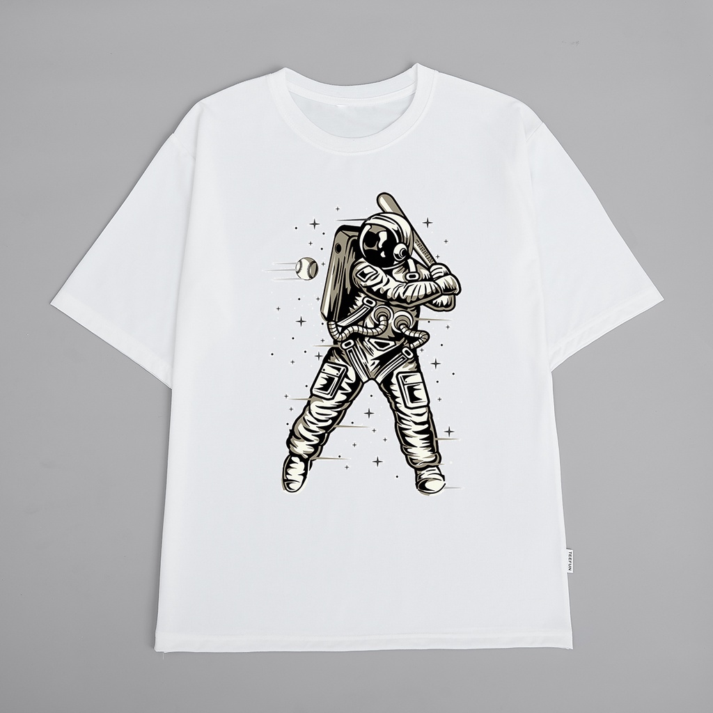 Áo Thun Unisex Astronaut Play TEEFUN(Có size trẻ em, Tay ngắn, Tay lỡ)Cotton 087