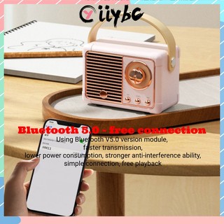 Loa Bluetooth Không Dây Âm Thanh Siêu Trầm Phong Cách Retro Cho Android / Android