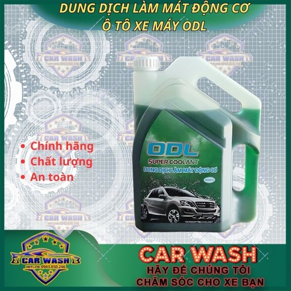 Dung Dịch Làm Mát Động Cơ Ô Tô Xe Máy ODL Xanh Can 5L, nước làm mát ODL can 5L