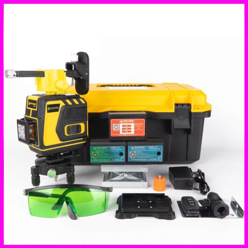 Máy cân bằng laze,Máy lazer cân bằng 12 tia xanh Akuza bắn cốt cân mực laze chính xác