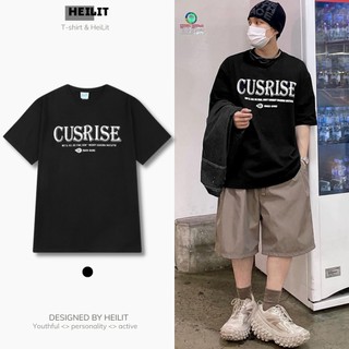 Áo Thun Nam Họa tiết CUSRISE HeiLit Phông Tay Lỡ Chất Vải Cotton Co giãn Họa Tiết Nổi Bật