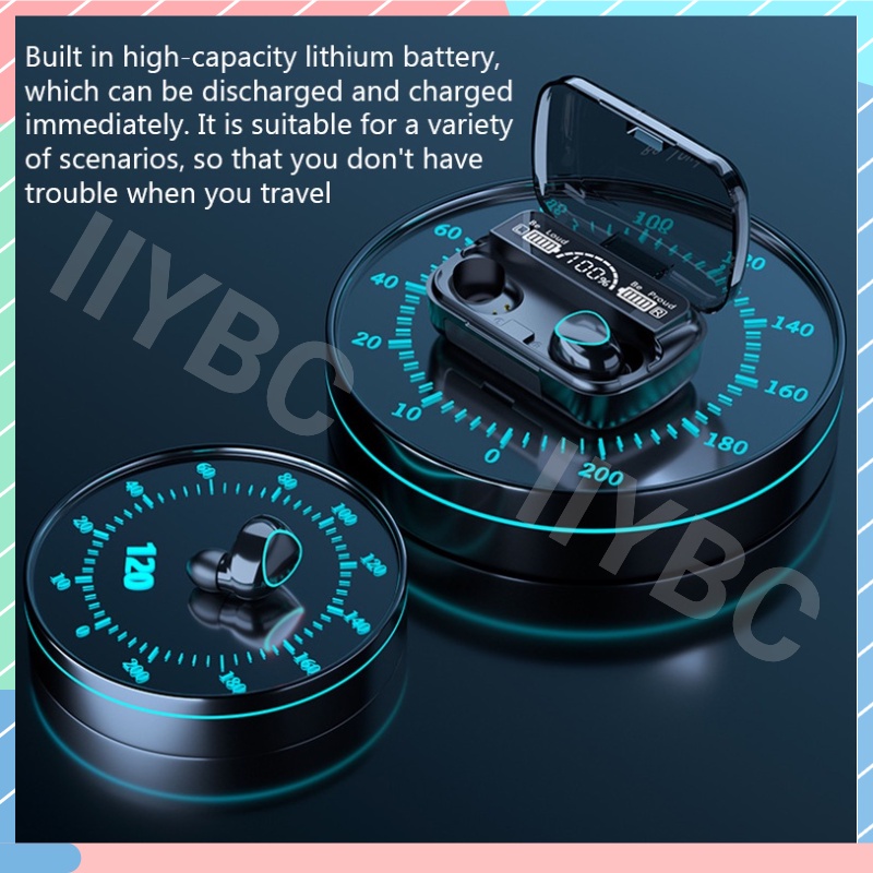 SAMSUNG Tai Nghe Bluetooth TWS M10 / M20 / F9-TWS Dung Lượng Pin Sạc Dự Phòng Cho IOS / Android / Xiaomi / Vivo / Huawei / oppo