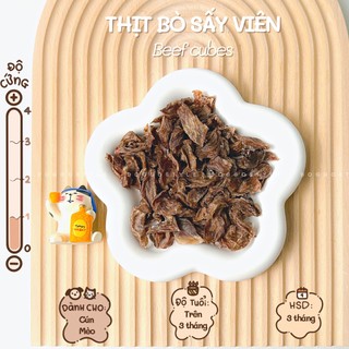 Thịt Bò Viên Sấy Khô Size Nhỏ Cho Chó Mèo Không Chất Bảo Quản Homemade DOGGOSTYLE Treat Bánh Thưởng Thức Ăn Vặt