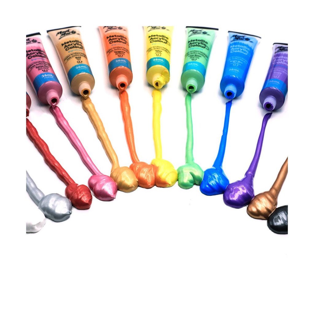 Bộ Màu Nhũ Metallic Acrylic Mont Marte tuýp 36ml - PMMT1236