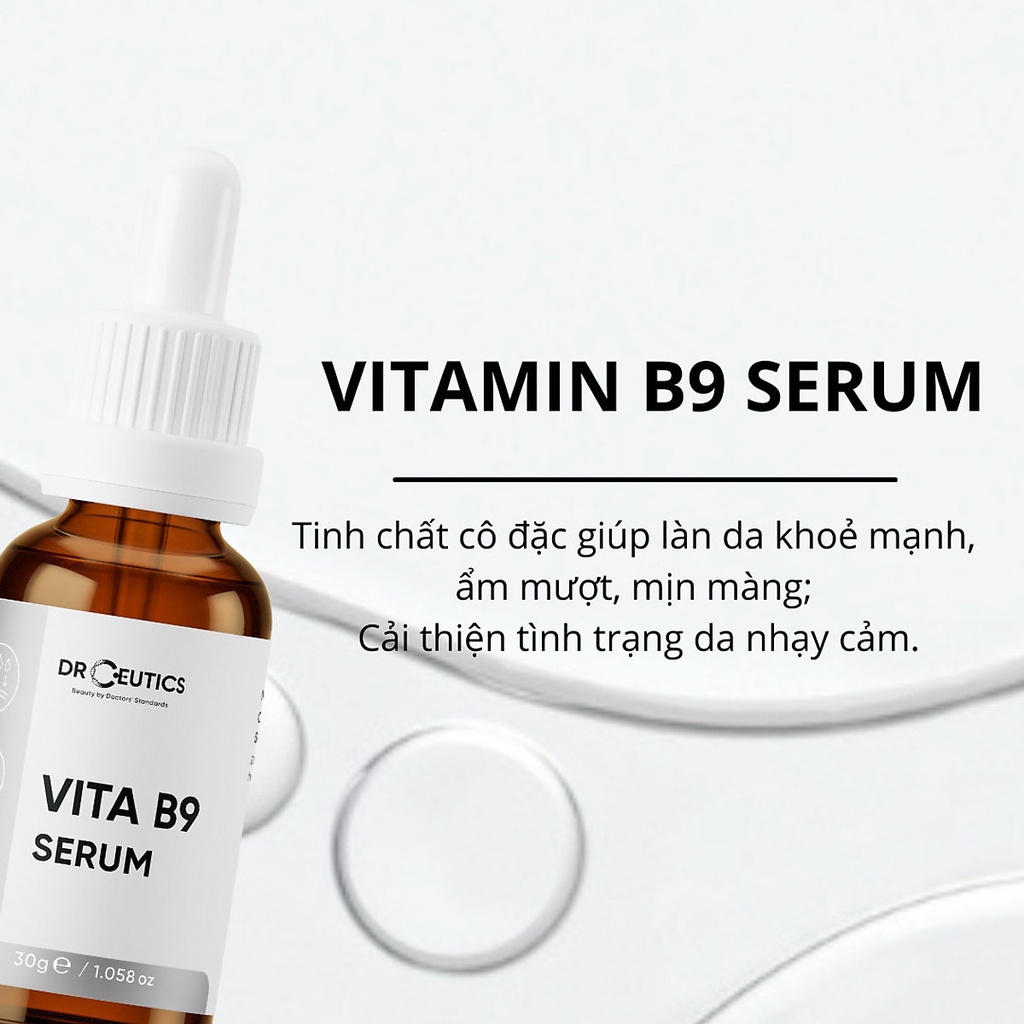 Tinh Chất Hỗ Trợ Quá Trình Phục Hồi Và Cấp Ẩm Cho Da DrCeutics Vita B9 Serum 30g