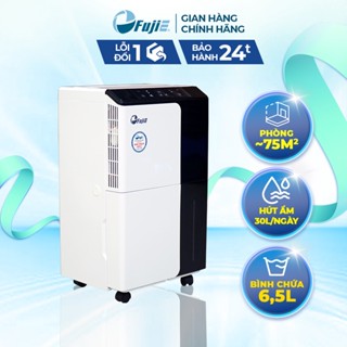 Máy hút ẩm lọc không khí FujiE HM-630EN - công suất hút ẩm 30L/ngày, có bánh xe di chuyển
