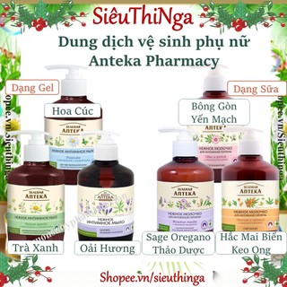 Dung dịch vệ sinh Zelenaya Apteka Gel - Vệ sinh vùng kín phụ nữ, cân bằng pH vùng kín dạng Gel Anteka 370ml