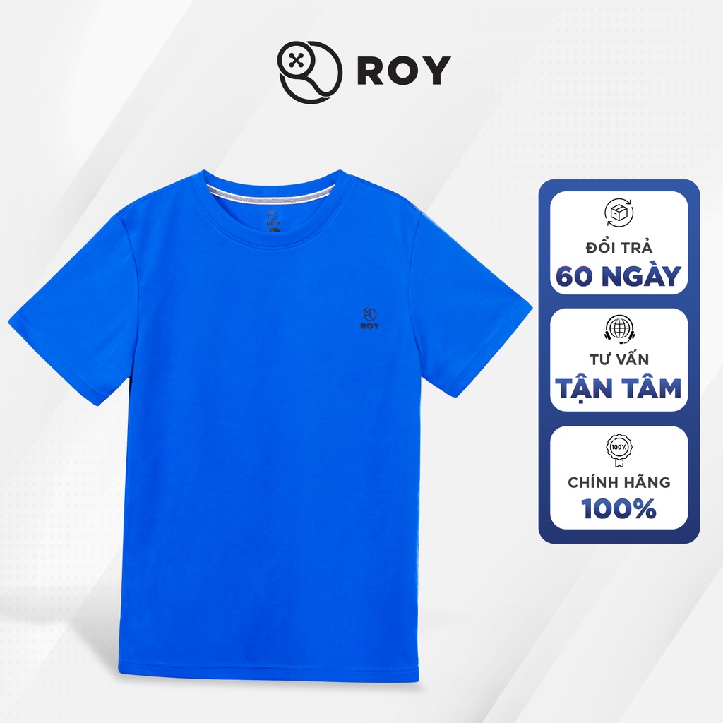 Áo Thun Nam ROY VN - Áo Thun Không Cổ, Poly Mè Lạnh 4 Chiều Basics Siêu Nhẹ, Thoáng Mát ( Màu Xanh Navy )